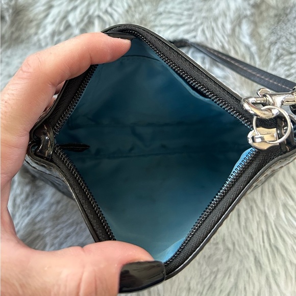 Coach Black Patent Leather Wristlet - Picture 5 of 11